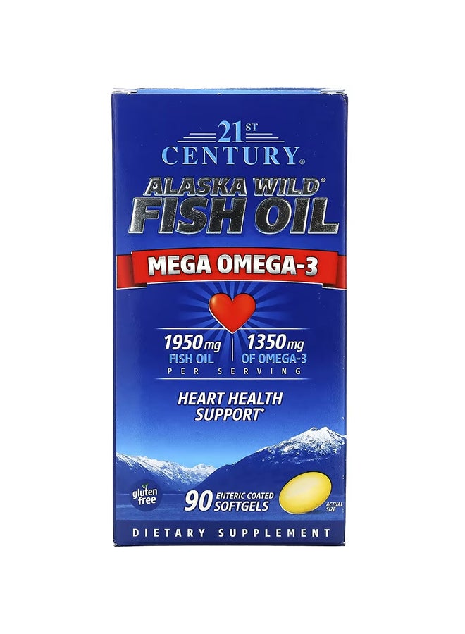 21st Century Alaska Wild Fish Oil Mega Omega-3 - 90 Softgels - Image 1